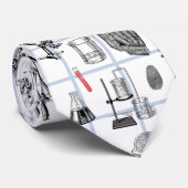 Science Chemistry Scientist Pattern Stropdas (Opgerold)
