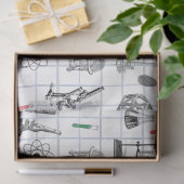 Science Chemistry Scientist Pattern Tissuepapier (Geschenk)