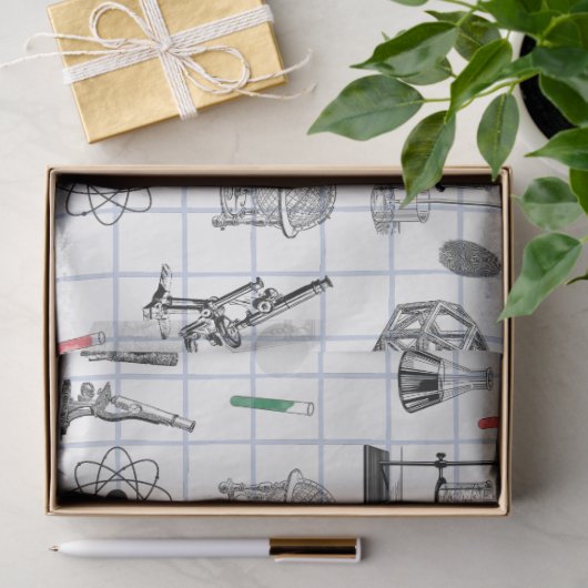 Science Chemistry Scientist Pattern Tissuepapier (Geschenk)
