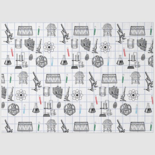 Science Chemistry Scientist Pattern Tissuepapier (Voorkant)