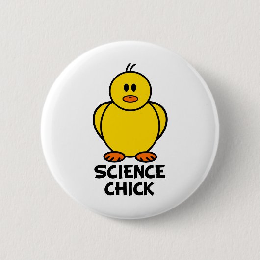 Science Chick Ronde Button 5,7 Cm (Voorkant)