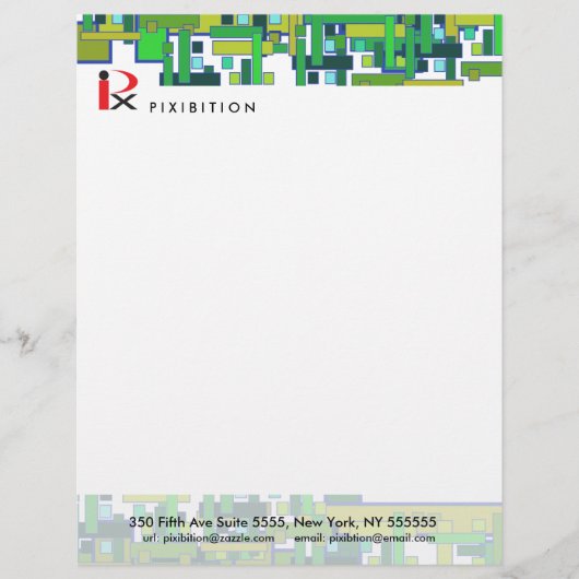 Science Circuit Green Letterhead Briefhoofd Ontwerp (Voorkant)