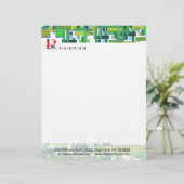Science Circuit Green Letterhead Briefhoofd Ontwerp (Staand voorkant)