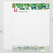 Science Circuit Green Letterhead Briefhoofd Ontwerp (Voorkant / Achterkant)