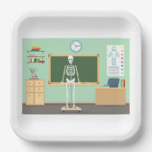 Science Class Skeleton Papieren Bordje (Voorkant)