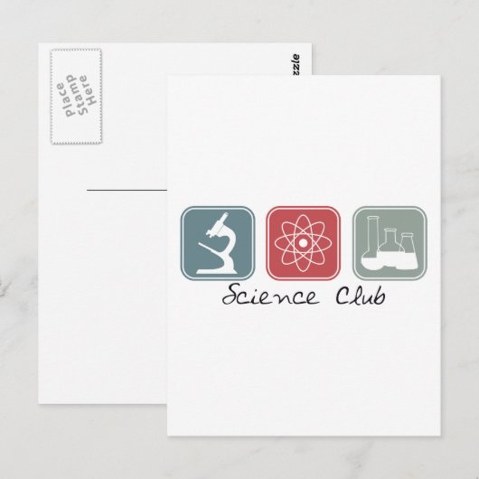 Science Club (Squares) Briefkaart (Voorkant / Achterkant)