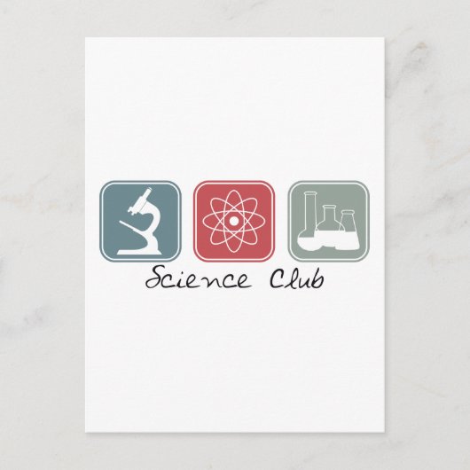 Science Club (Squares) Briefkaart (Voorkant)