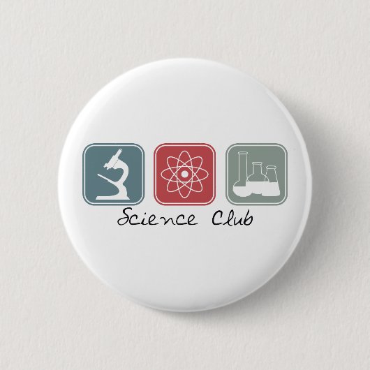 Science Club (Squares) Ronde Button 5,7 Cm (Voorkant)