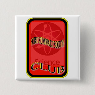 Science Club. Vierkante Button 5,1 Cm