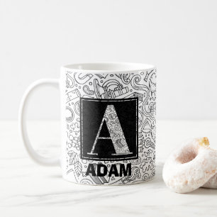 Science Custom Monogram - Letter A Coffee Mok