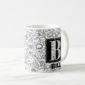 Science Custom Monogram - Letter B Coffee Mok (Voorkant rechts)