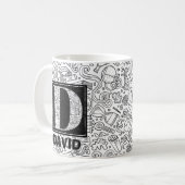 Science Custom Monogram - Letter D Coffee Mok (Voorkant links)