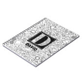 Science Custom Monogram - Letter D Notitieboek (Linkerzijde)