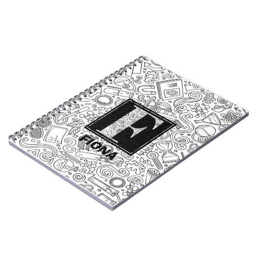 Science Custom Monogram - Letter F Notitieboek (Linkerzijde)