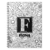Science Custom Monogram - Letter F Notitieboek (Voorkant)