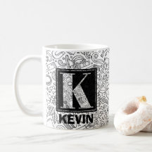 Science Custom Monogram - Letter K Coffee Mok