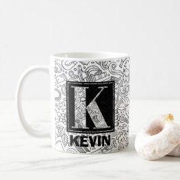 Science Custom Monogram - Letter K Coffee Mok