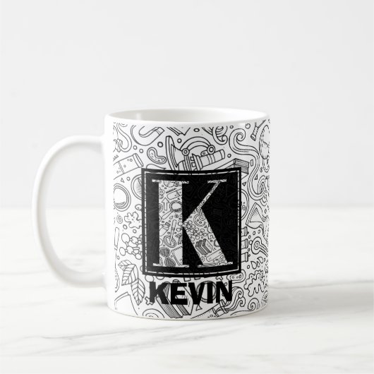 Science Custom Monogram - Letter K Coffee Mok (Links)