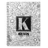 Science Custom Monogram - Letter K Notitieboek (Voorkant)