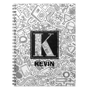 Science Custom Monogram - Letter K Notitieboek