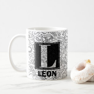 Science Custom Monogram - Letter L Coffee Mok