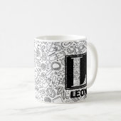 Science Custom Monogram - Letter L Coffee Mok (Voorkant rechts)