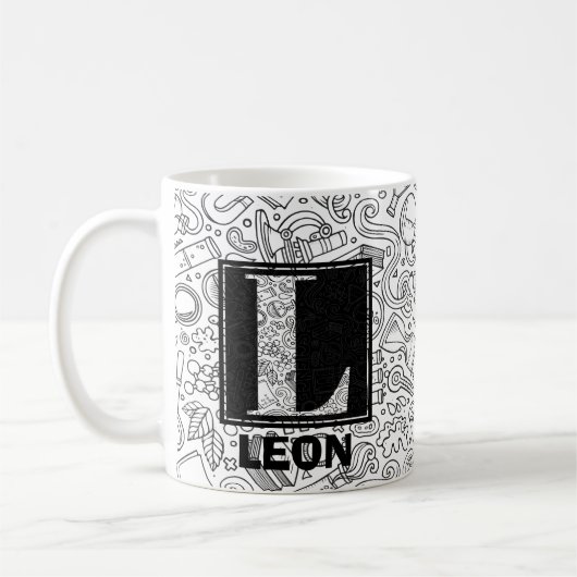Science Custom Monogram - Letter L Coffee Mok (Links)