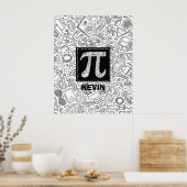 Science Custom Monogram - Pi Symbol Poster (Keuken)