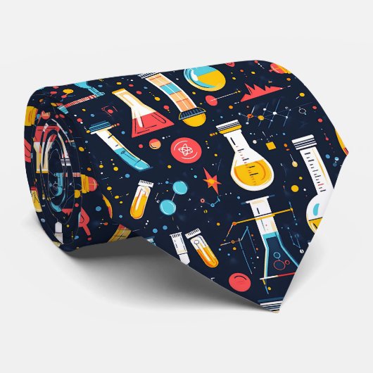 Science Custom Necktie Stropdas (Opgerold)