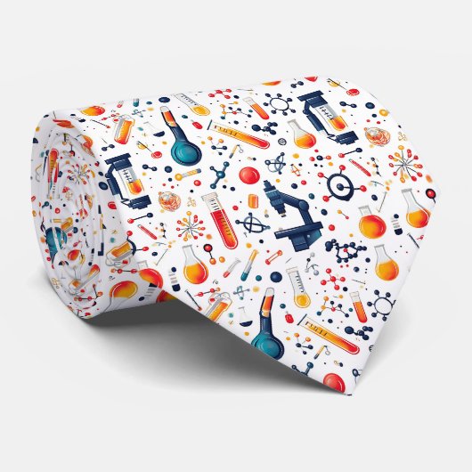 Science Custom Necktie Stropdas (Opgerold)