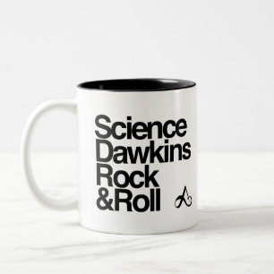 Science Dawkins rock & roll Tweekleurige Koffiemok
