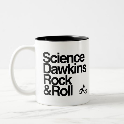 Science Dawkins rock & roll Tweekleurige Koffiemok (Links)