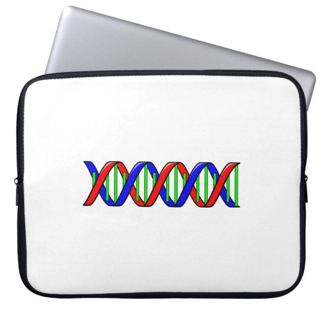 Science DNA Strand Laptop Sleeve (Voorkant)