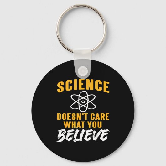 Science Doesn't Care What You Believe Atom Graphic Sleutelhanger (Voorkant)