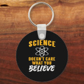 Science Doesn't Care What You Believe Atom Graphic Sleutelhanger (Voorkant)