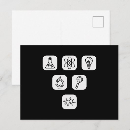 Science Elements Items Briefkaart (Voorkant / Achterkant)