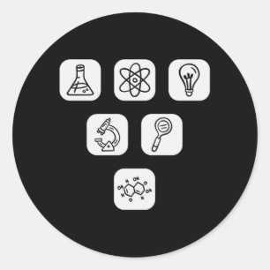 Science Elements Items Ronde Sticker