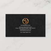 Science Elements Periodic Table Black Grunge Visitekaartje (Achterkant)