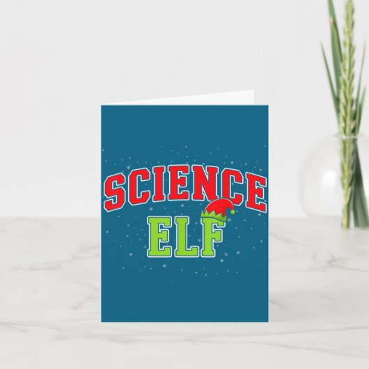 Science Elf Christmas Family Matching Group Xmas S Kaart (Voorkant)