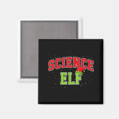 Science Elf Christmas Family Matching Group Xmas S Magneet (Voorkant / Achterkant)