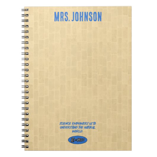 Science Empowers Understanding Natural World Notitieboek (Voorkant)