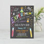 Science Experiment Birthday Invitation Boy Kaart (Staand voorkant)