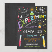 Science Experiment Birthday Invitation Boy Kaart (Voorkant / Achterkant)