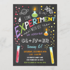 Science Experiment Birthday Invitation Boy Kaart