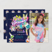 Science Experiment Invitation with Foto Kaart (Voorkant / Achterkant)