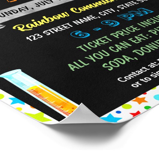 Science Fair evenement sjabloon Poster (Hoek)