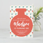 Science FAIR Laboratory Chemistry Birthday Party Kaart (Staand voorkant)