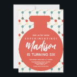 Science FAIR Laboratory Chemistry Birthday Party Kaart<br><div class="desc">Uitnodigingen van wetenschappers van met de partij gelijkgestelde partijen</div>