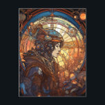 Science Fantasy Sci-Fi Art Nouveau Lady Briefkaart<br><div class="desc">Fantasy art producten van The Lunarium.</div>