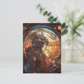 Science Fantasy Sci-Fi Art Nouveau Lady Briefkaart (Staand voorkant)